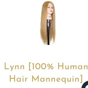 100% real human hair mannequin